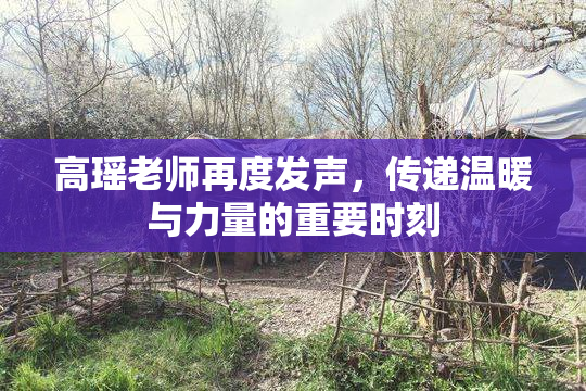 高瑶老师再度发声，传递温暖与力量的重要时刻