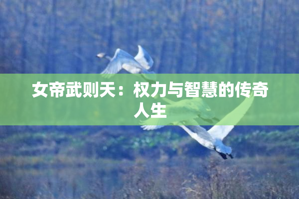 女帝武则天：权力与智慧的传奇人生