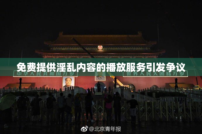 免费提供淫乱内容的播放服务引发争议