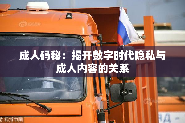 成人码秘：揭开数字时代隐私与成人内容的关系