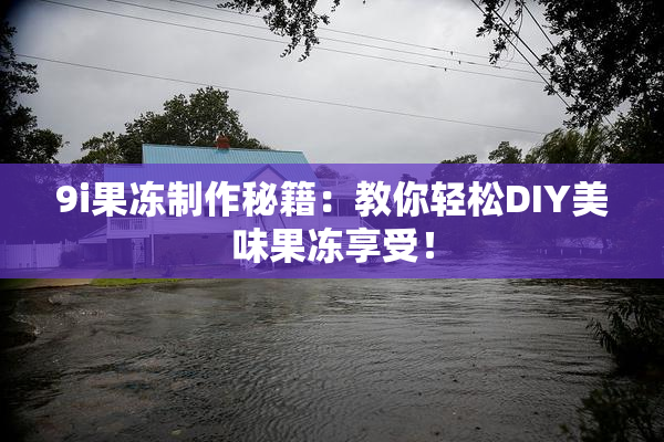 9i果冻制作秘籍：教你轻松DIY美味果冻享受！