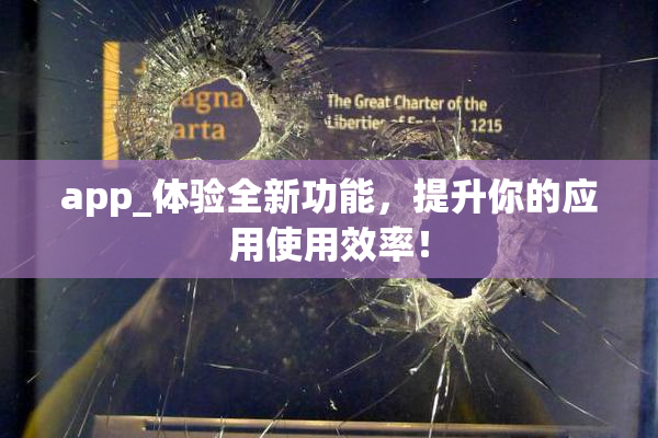 app_体验全新功能，提升你的应用使用效率！