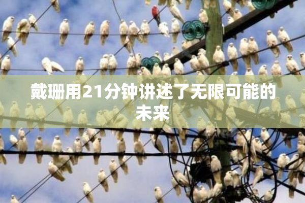戴珊用21分钟讲述了无限可能的未来