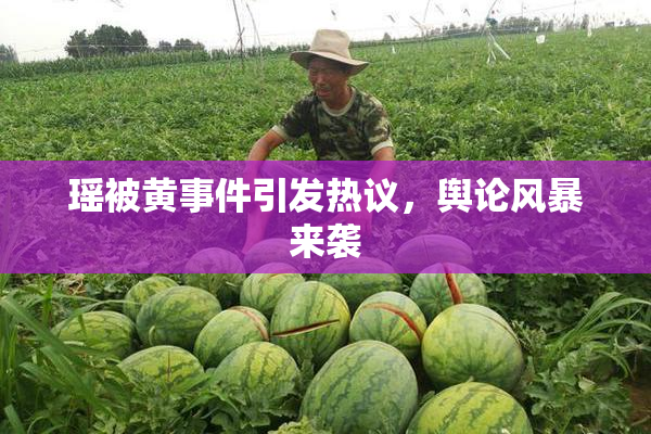 瑶被黄事件引发热议，舆论风暴来袭