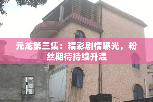 元龙第三集：精彩剧情曝光，粉丝期待持续升温