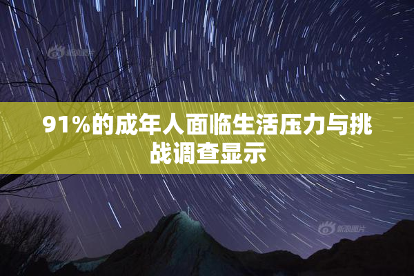 91%的成年人面临生活压力与挑战调查显示