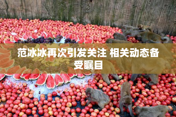 范冰冰再次引发关注 相关动态备受瞩目