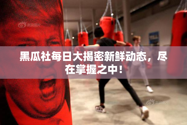黑瓜社每日大揭密新鲜动态，尽在掌握之中！