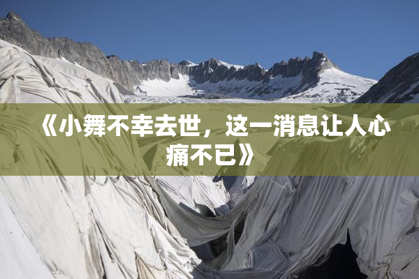 《小舞不幸去世，这一消息让人心痛不已》
