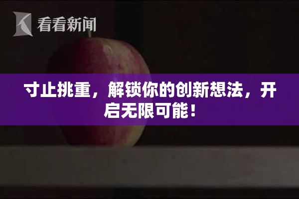 寸止挑重，解锁你的创新想法，开启无限可能！