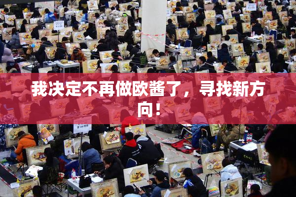 我决定不再做欧酱了，寻找新方向！