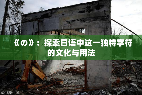 《の》：探索日语中这一独特字符的文化与用法