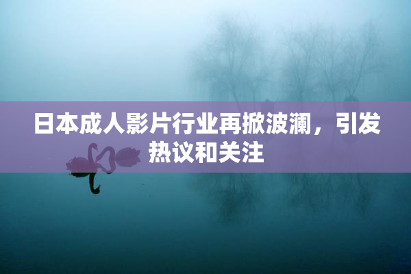 日本成人影片行业再掀波澜，引发热议和关注