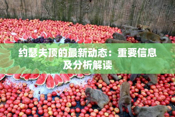 约瑟夫顶的最新动态：重要信息及分析解读