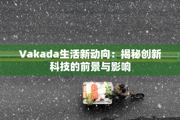 Vakada生活新动向：揭秘创新科技的前景与影响