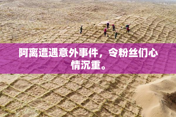 阿离遭遇意外事件，令粉丝们心情沉重。