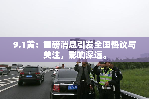 9.1黄：重磅消息引发全国热议与关注，影响深远。
