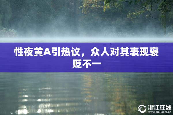 性夜黄A引热议，众人对其表现褒贬不一