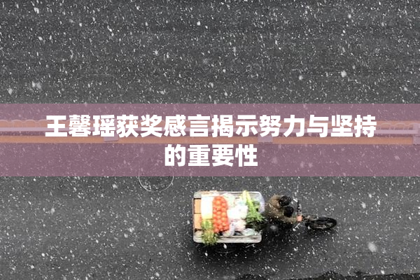 王馨瑶获奖感言揭示努力与坚持的重要性