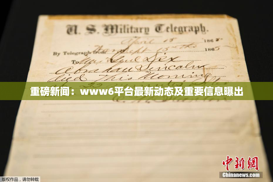 重磅新闻：www6平台最新动态及重要信息曝出