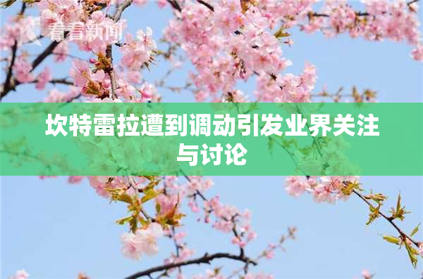 坎特雷拉遭到调动引发业界关注与讨论