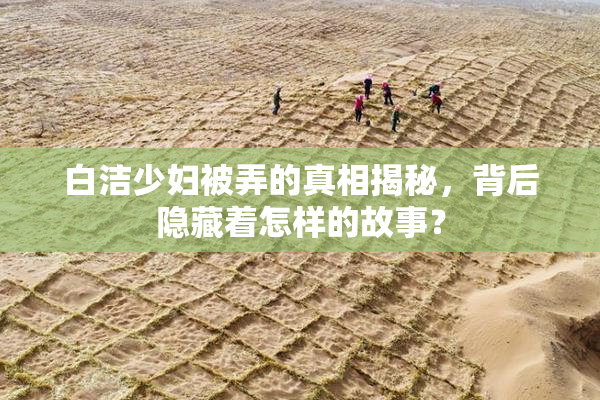 白洁少妇被弄的真相揭秘，背后隐藏着怎样的故事？