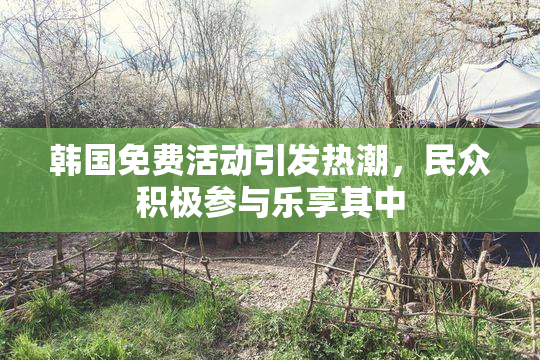 韩国免费活动引发热潮，民众积极参与乐享其中