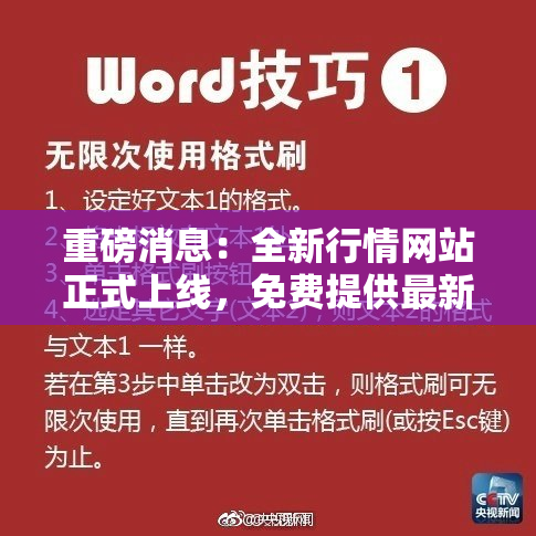 重磅消息：全新行情网站正式上线，免费提供最新数据！