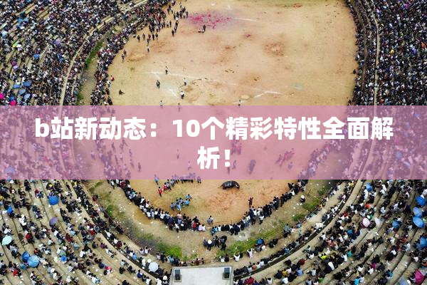 b站新动态：10个精彩特性全面解析！