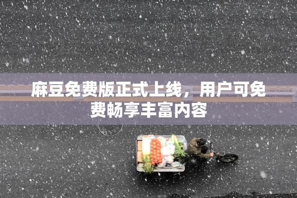 麻豆免费版正式上线，用户可免费畅享丰富内容