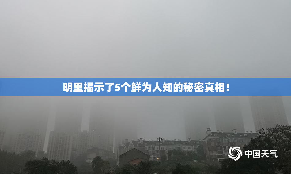 明里揭示了5个鲜为人知的秘密真相！