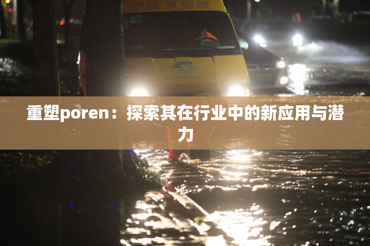 重塑poren：探索其在行业中的新应用与潜力
