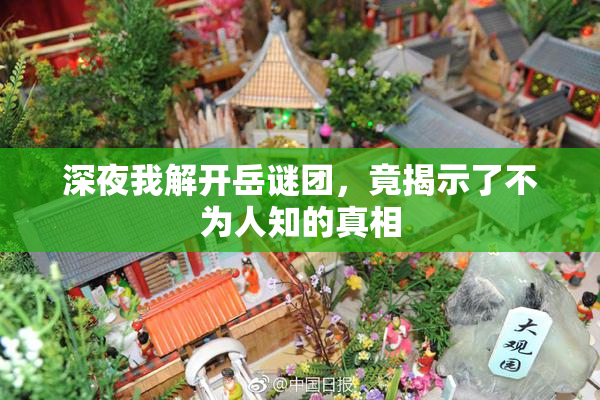 深夜我解开岳谜团，竟揭示了不为人知的真相