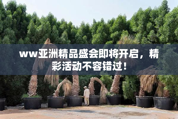ww亚洲精品盛会即将开启，精彩活动不容错过！
