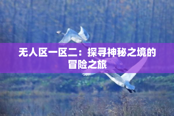 无人区一区二：探寻神秘之境的冒险之旅