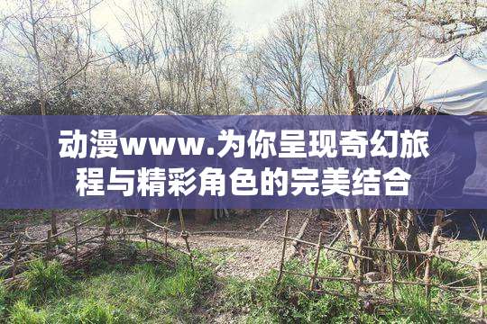 动漫www.为你呈现奇幻旅程与精彩角色的完美结合