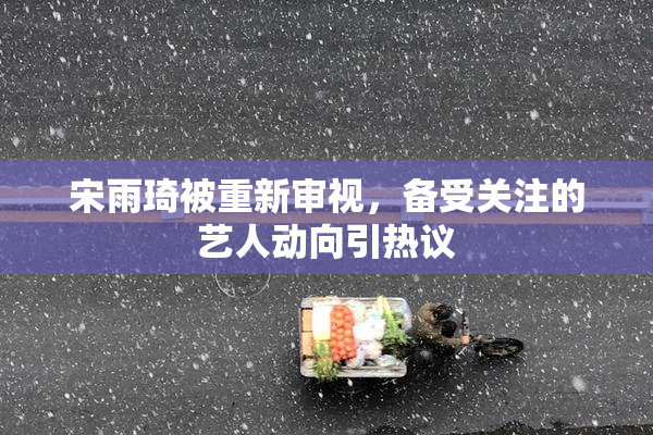 宋雨琦被重新审视，备受关注的艺人动向引热议