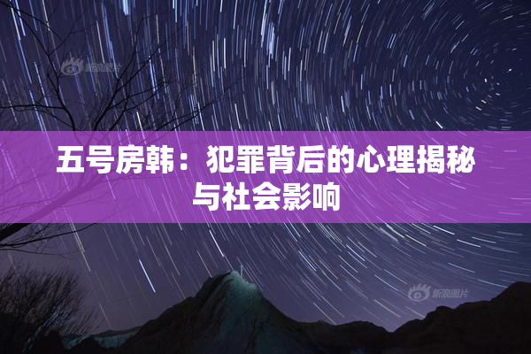 五号房韩：犯罪背后的心理揭秘与社会影响