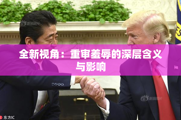 全新视角：重审羞辱的深层含义与影响