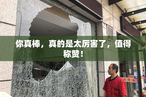 你真棒，真的是太厉害了，值得称赞！