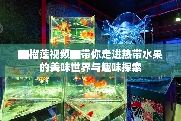 ▇榴莲视频▇带你走进热带水果的美味世界与趣味探索