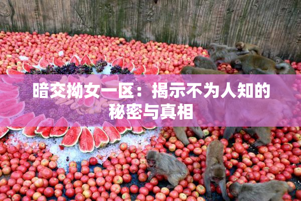 暗交拗女一区：揭示不为人知的秘密与真相