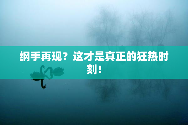 纲手再现？这才是真正的狂热时刻！