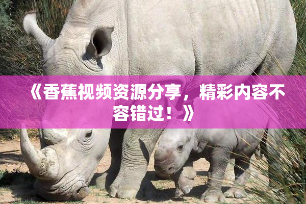 《香蕉视频资源分享，精彩内容不容错过！》