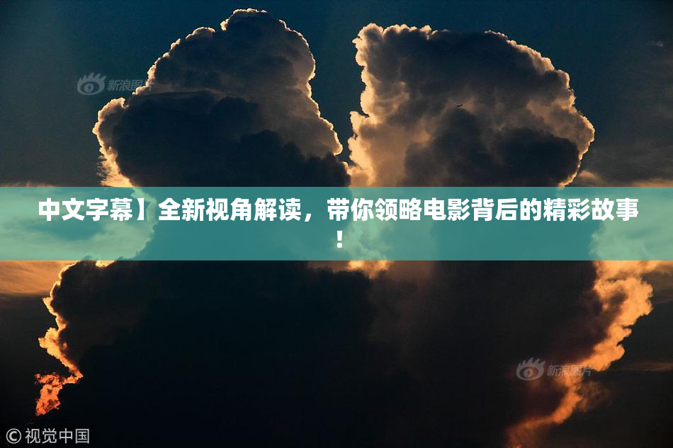 中文字幕】全新视角解读，带你领略电影背后的精彩故事！