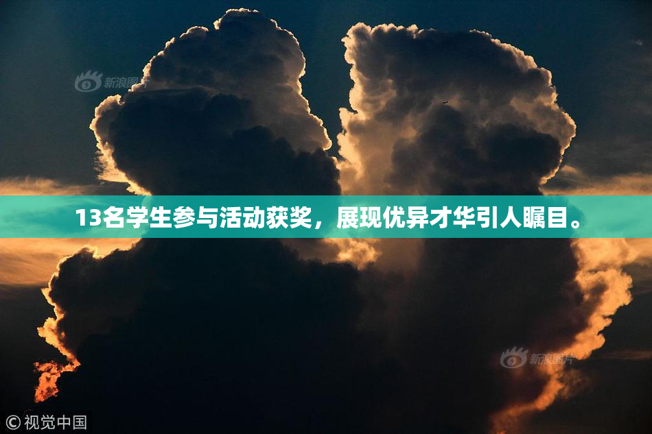 13名学生参与活动获奖，展现优异才华引人瞩目。