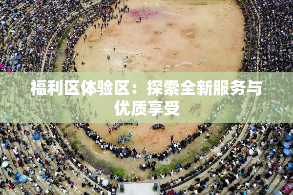福利区体验区：探索全新服务与优质享受