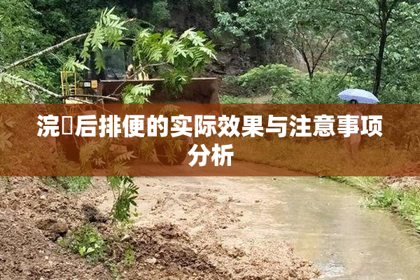 浣腸后排便的实际效果与注意事项分析