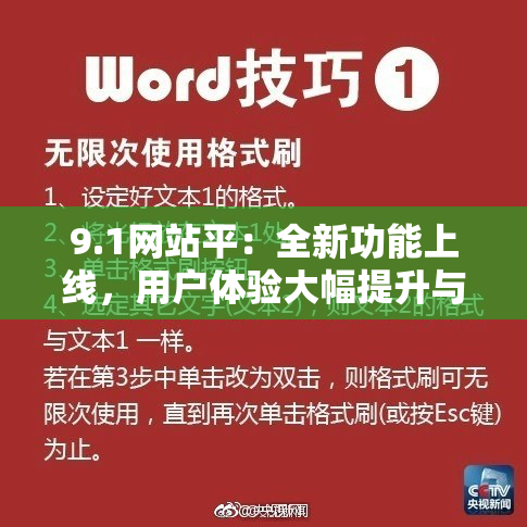 9.1网站平：全新功能上线，用户体验大幅提升与优化