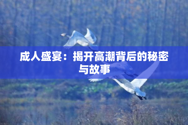 成人盛宴：揭开高潮背后的秘密与故事